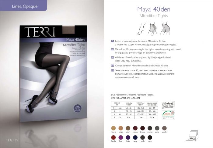 Terri Lineaopaque Maya40 Den   Catalog | Pantyhose Library